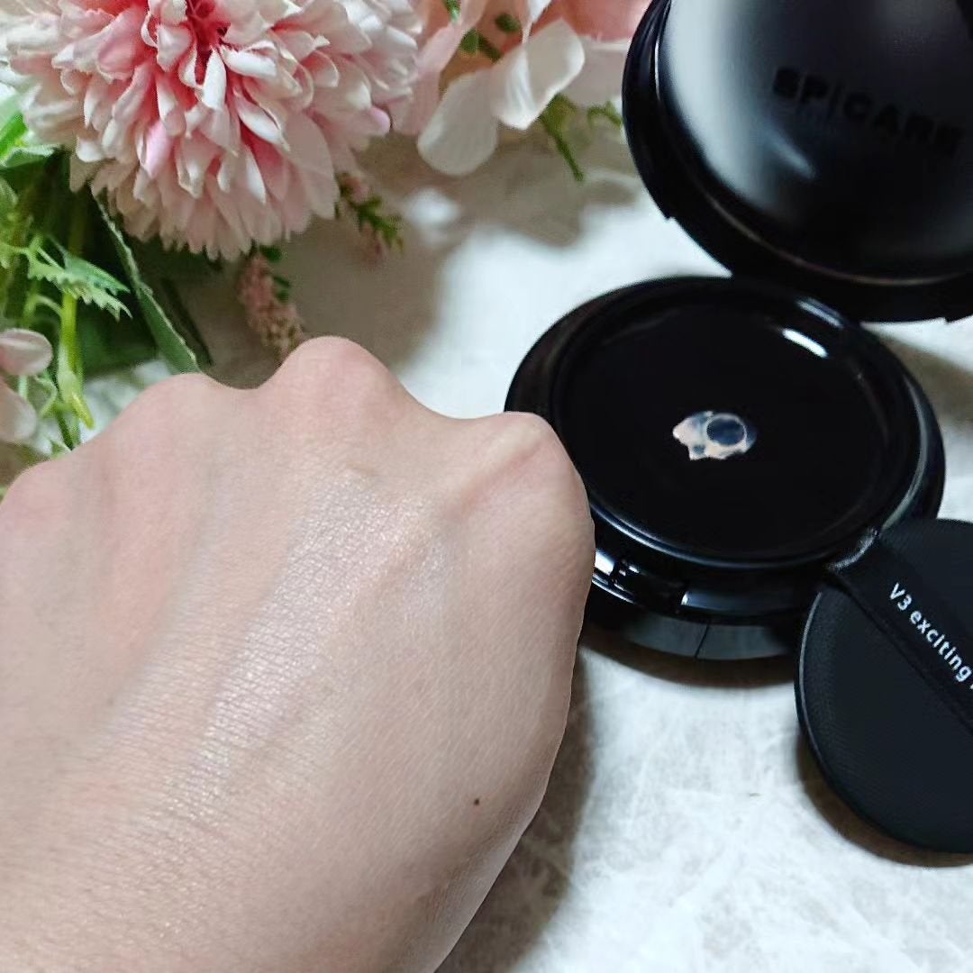 V3 エキサイティングファンデーション/SPICARE/クッションファンデーションを使ったクチコミ(7枚目)