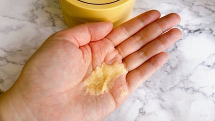 Q+Me スウィートボムタラソスクラブレモンティーの香り/AGARISM/バスト・ヒップケアを使ったクチコミ(4枚目)