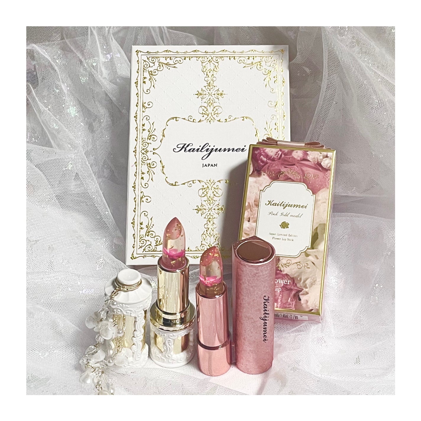 フラワーリップ 日本限定ピンクゴールドモデル/Kailijumei/口紅を使ったクチコミ(5枚目)
