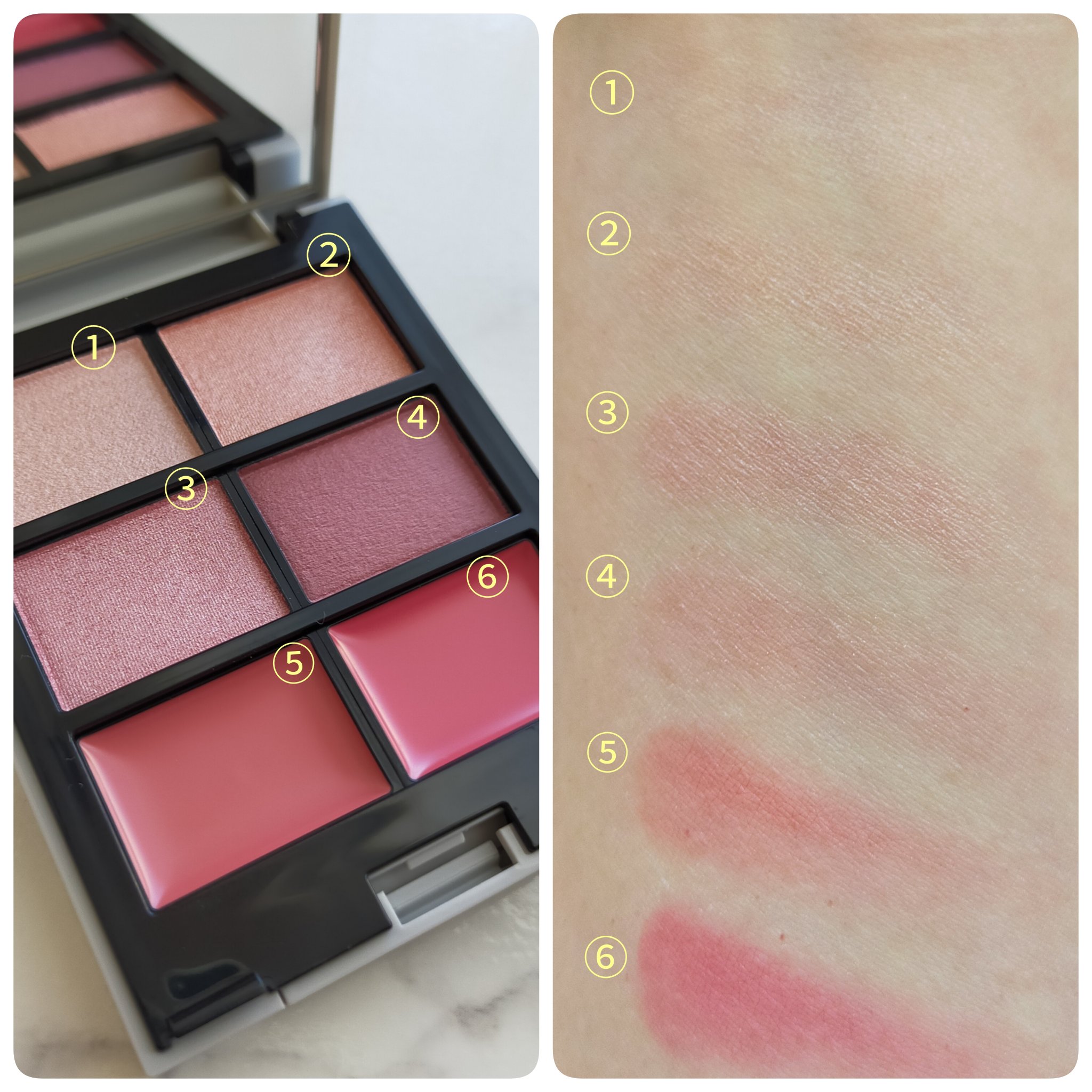 MY MIXED PALETTE 6色カスタムパレット 09 SWEET BITE/MN/マルチパレットを使ったクチコミ（1枚目）