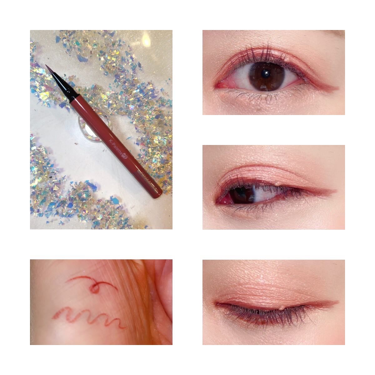 1DAY TATTOO リキッドアイライナー 05 ダージリンピンク/K-パレット/リキッドアイライナーを使ったクチコミ（2枚目）