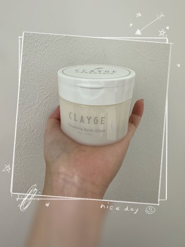 CLAYGE クレンジングバームクリアNのクチコミ「バーム系のメイク落としは久しぶりでしたが、体温で溶けてスルスルとした塗りこごちがやっぱり気持ち.....」（2枚目）