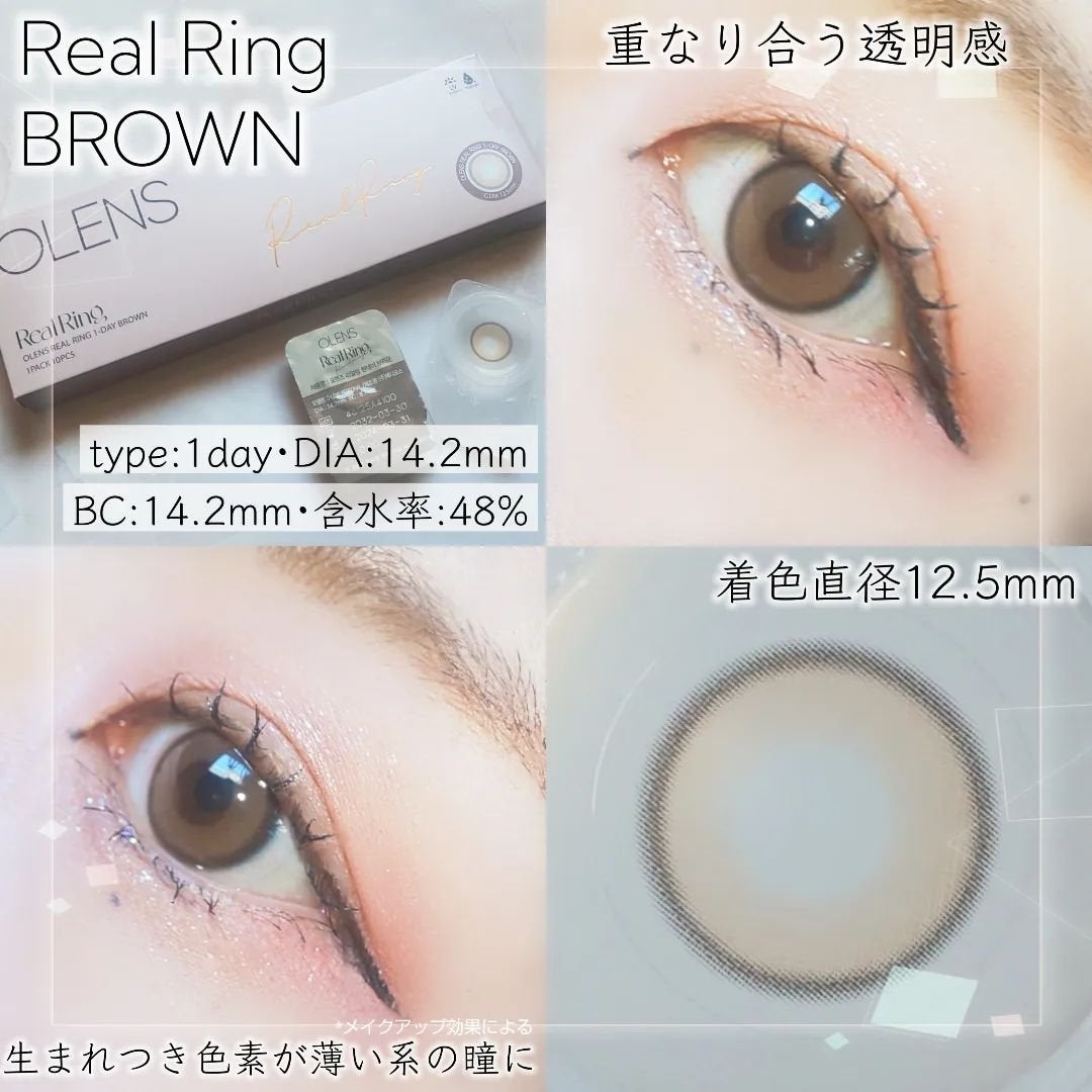 Real Ring 1day/OLENS/ワンデー(1DAY)カラコンを使ったクチコミ(2枚目)