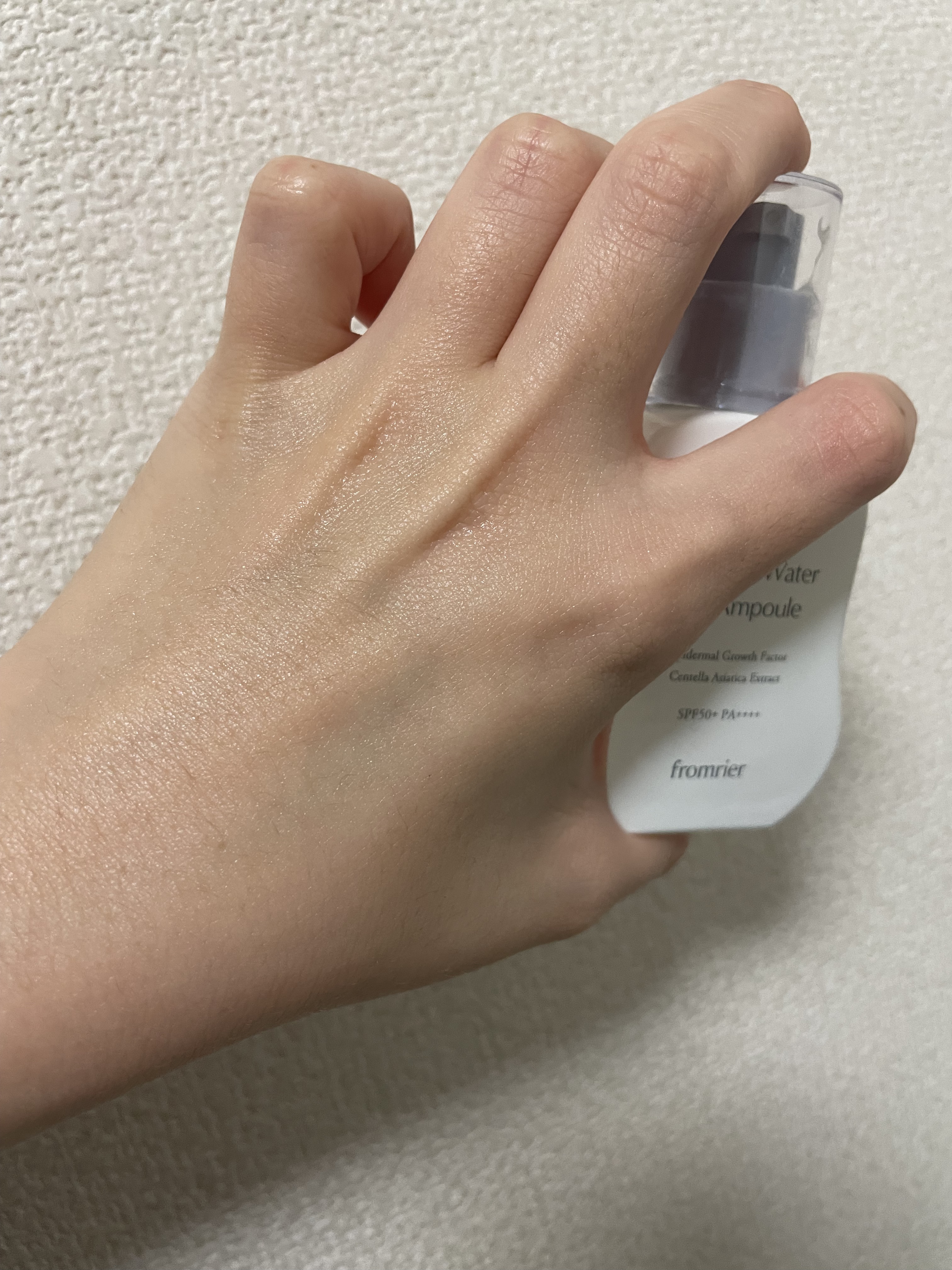 EGFシカウォーターサンアンプル/fromrier/日焼け止めローションを使ったクチコミ（3枚目）