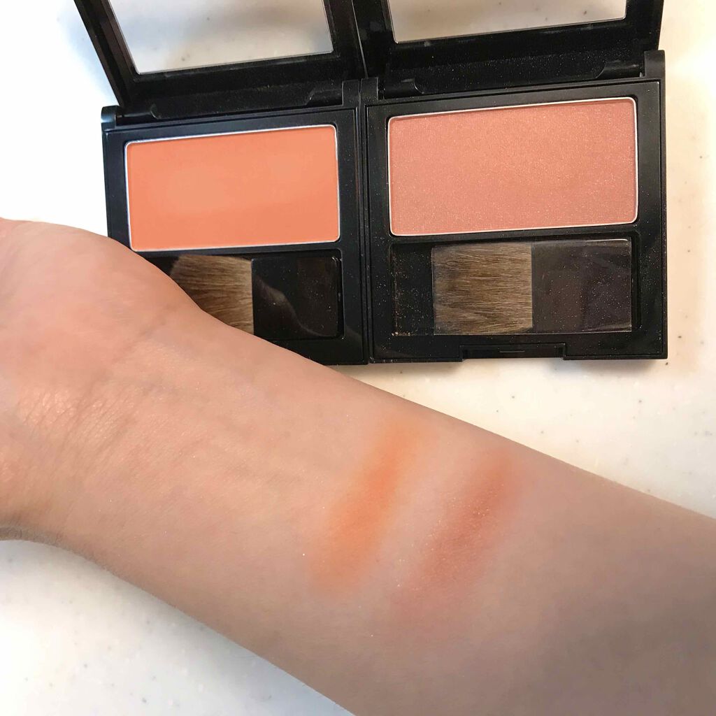 スキニーリッチチーク RC01 ピンクネクター/excel/パウダーチークを使ったクチコミ（2枚目）