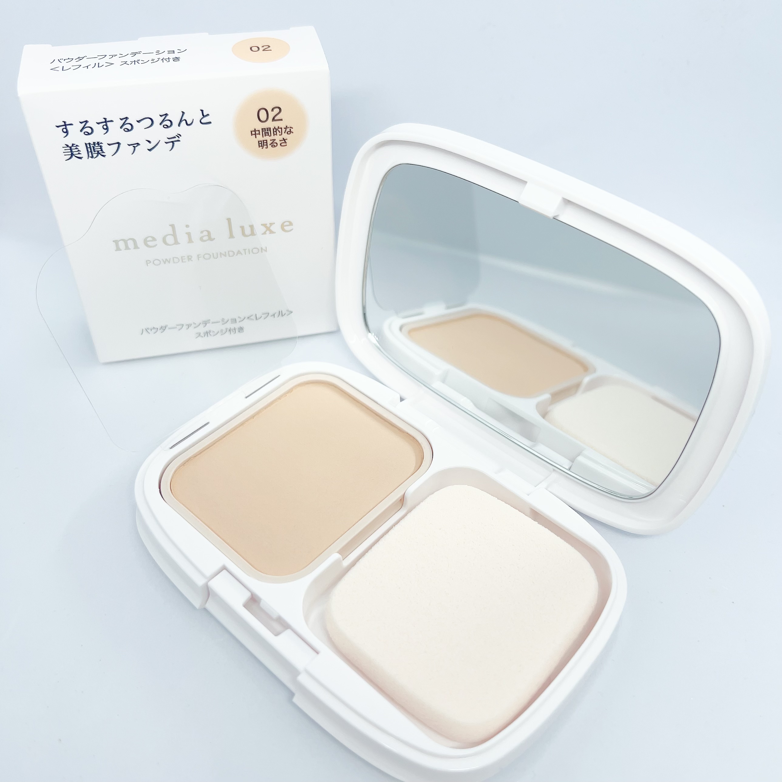 パウダーファンデーション/media luxe/パウダーファンデーションを使ったクチコミ（1枚目）