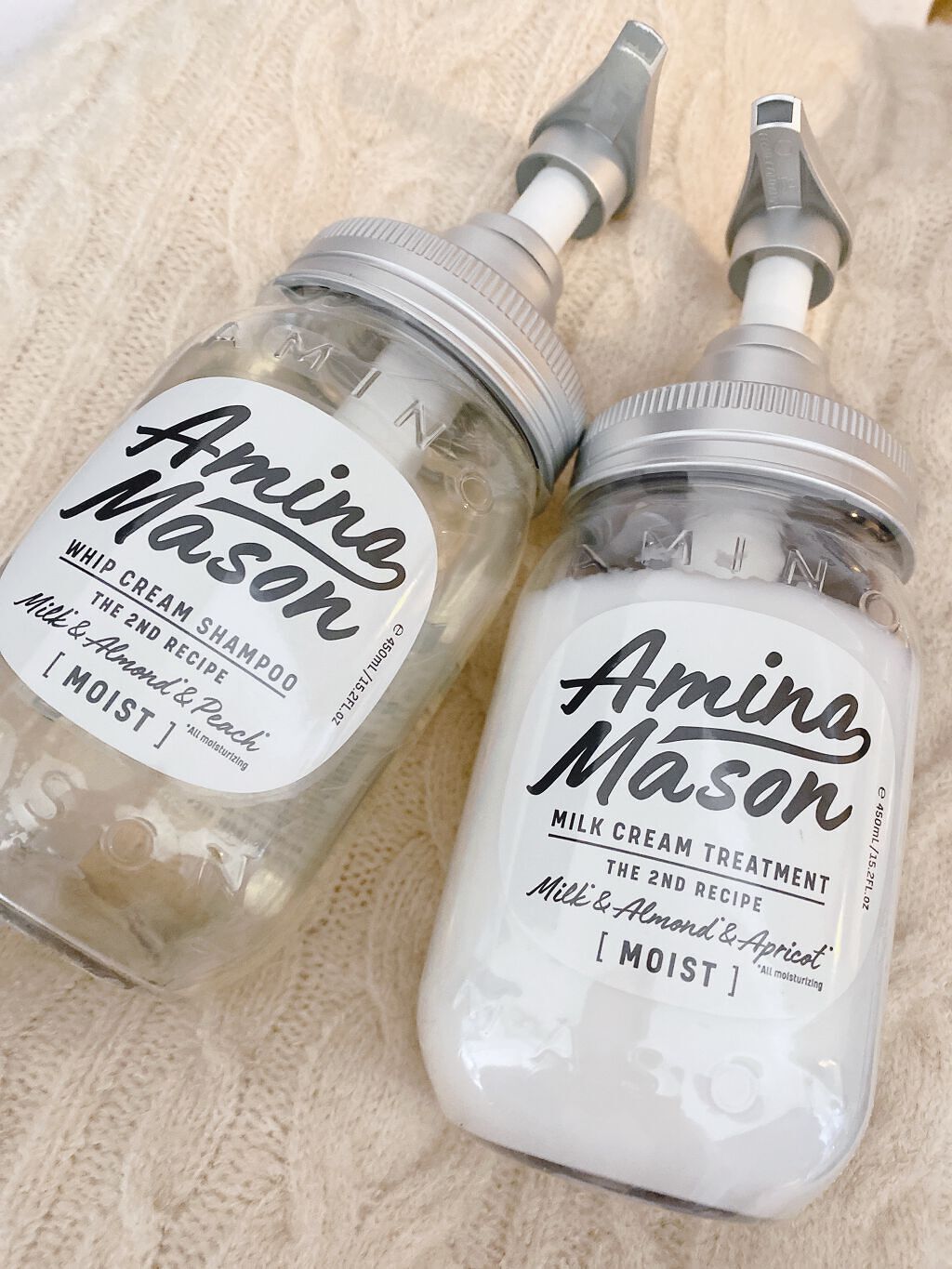 アミノメイソン ディープモイスト ホイップクリーム シャンプー/ミルククリーム ヘアトリートメント/アミノメイソン/市販シャンプーを使ったクチコミ（1枚目）