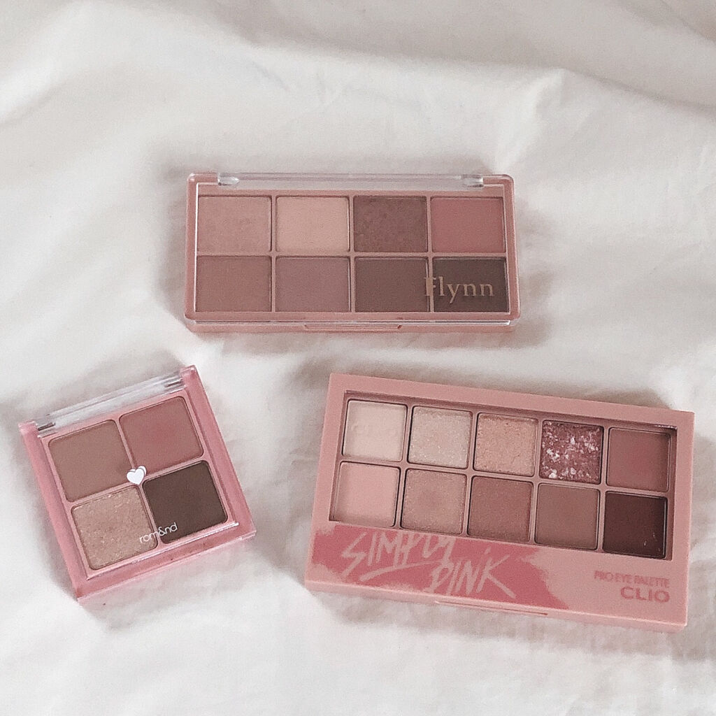 CLIO・rom&nd・Flynnのアイシャドウパレットを使った口コミ -＼ピンク