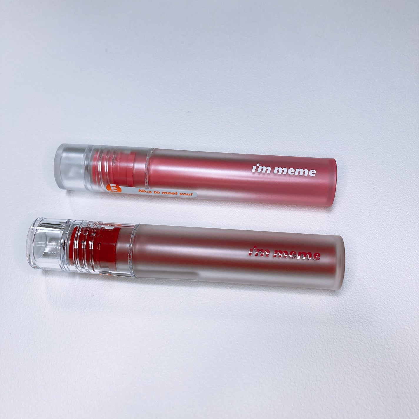 リップシルエットマットベルベットティント/i’m meme/リップティントを使ったクチコミ(2枚目)