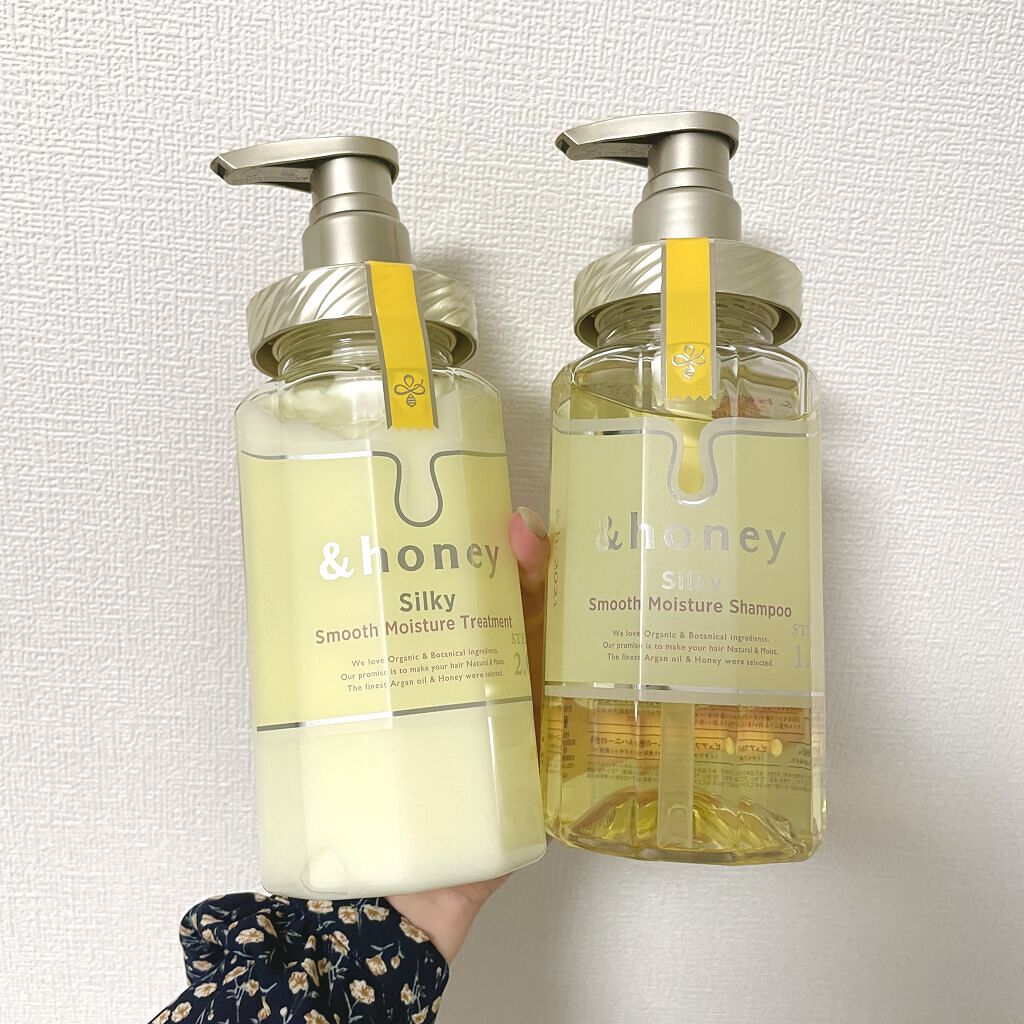 シルキー　スムースモイスチャー　シャンプー　1.0/ヘアトリートメント　2.0/&honey/市販シャンプーを使ったクチコミ（1枚目）