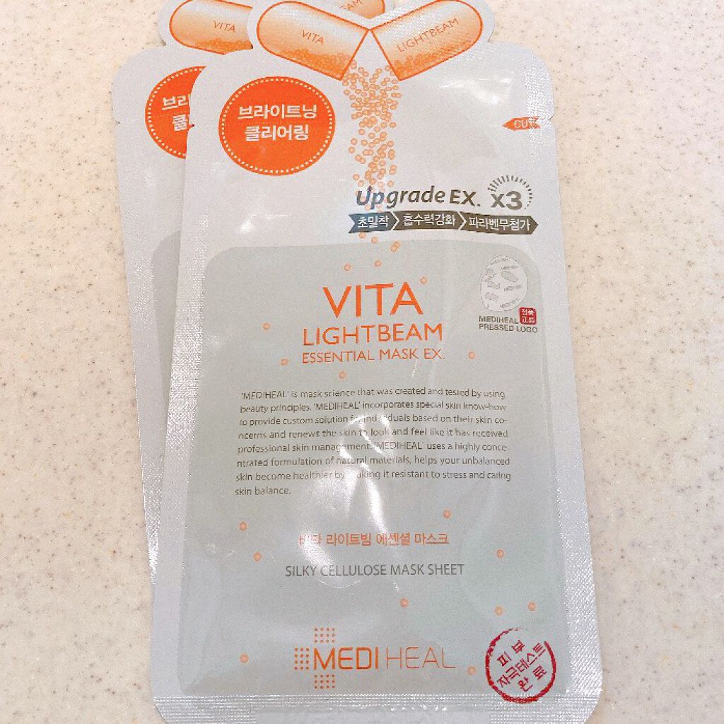 ビタライトビームエッセンシャルマスクEX/MEDIHEAL/シートマスク・パックを使ったクチコミ（1枚目）