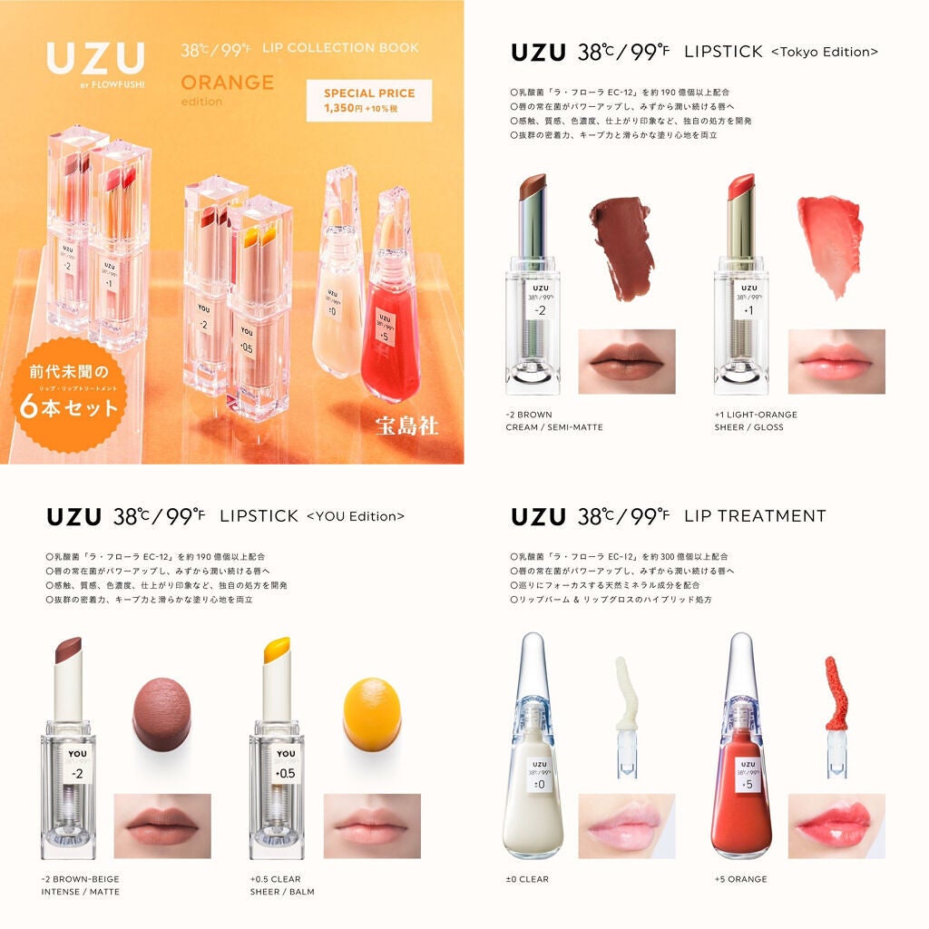 38°C / 99°F Lipstick <TOKYO>/UZU BY FLOWFUSHI/口紅を使ったクチコミ(5枚目)
