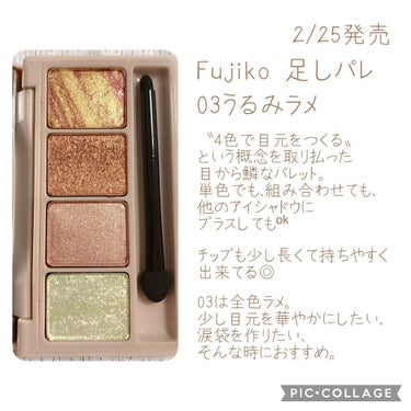 足しパレ/Fujiko/アイシャドウパレットを使ったクチコミ（2枚目）