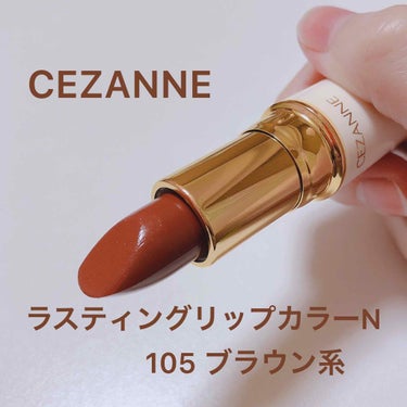 ラスティング リップカラーN 105 ブラウン系/CEZANNE/口紅を使ったクチコミ（2枚目）