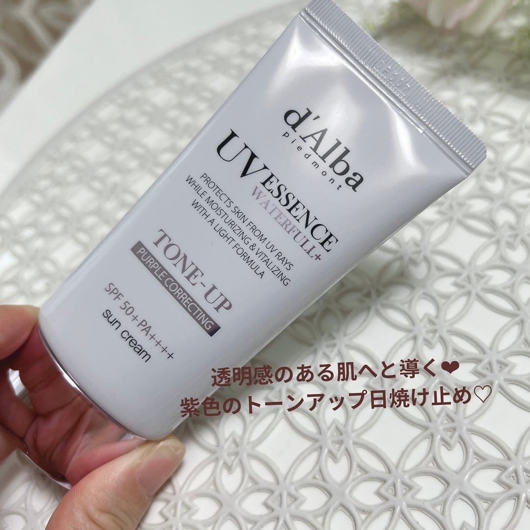 ダルバ ウォータフル トーンアップ サンクリーム(パープル)/ダルバ/日焼け止めクリームを使ったクチコミ(2枚目)