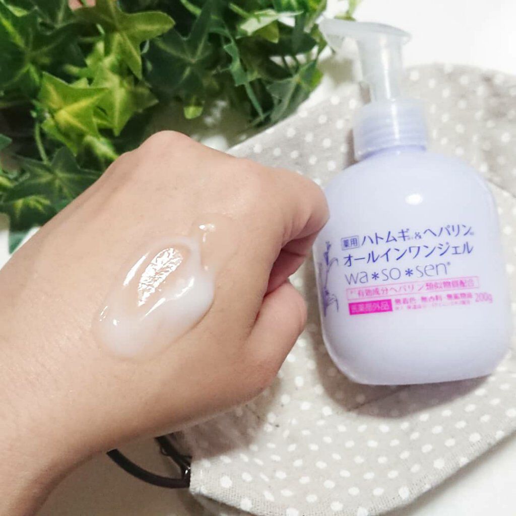 薬用ハトムギ&ヘパリンオールインワンジェル/wa*so*sen/オールインワン化粧品を使ったクチコミ(3枚目)