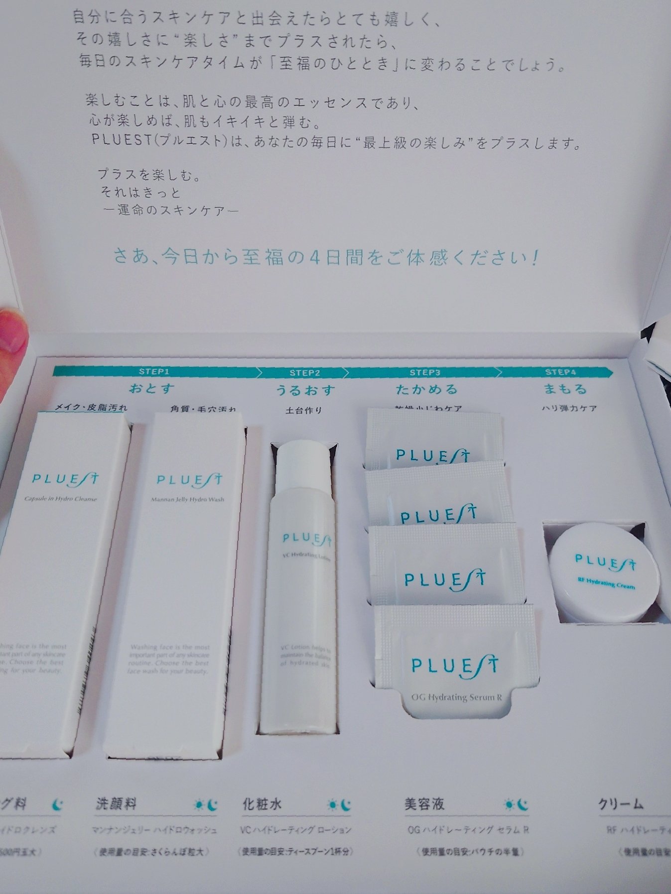 集中トライアル 5点セット/PLUEST/スキンケアキットを使ったクチコミ（1枚目）