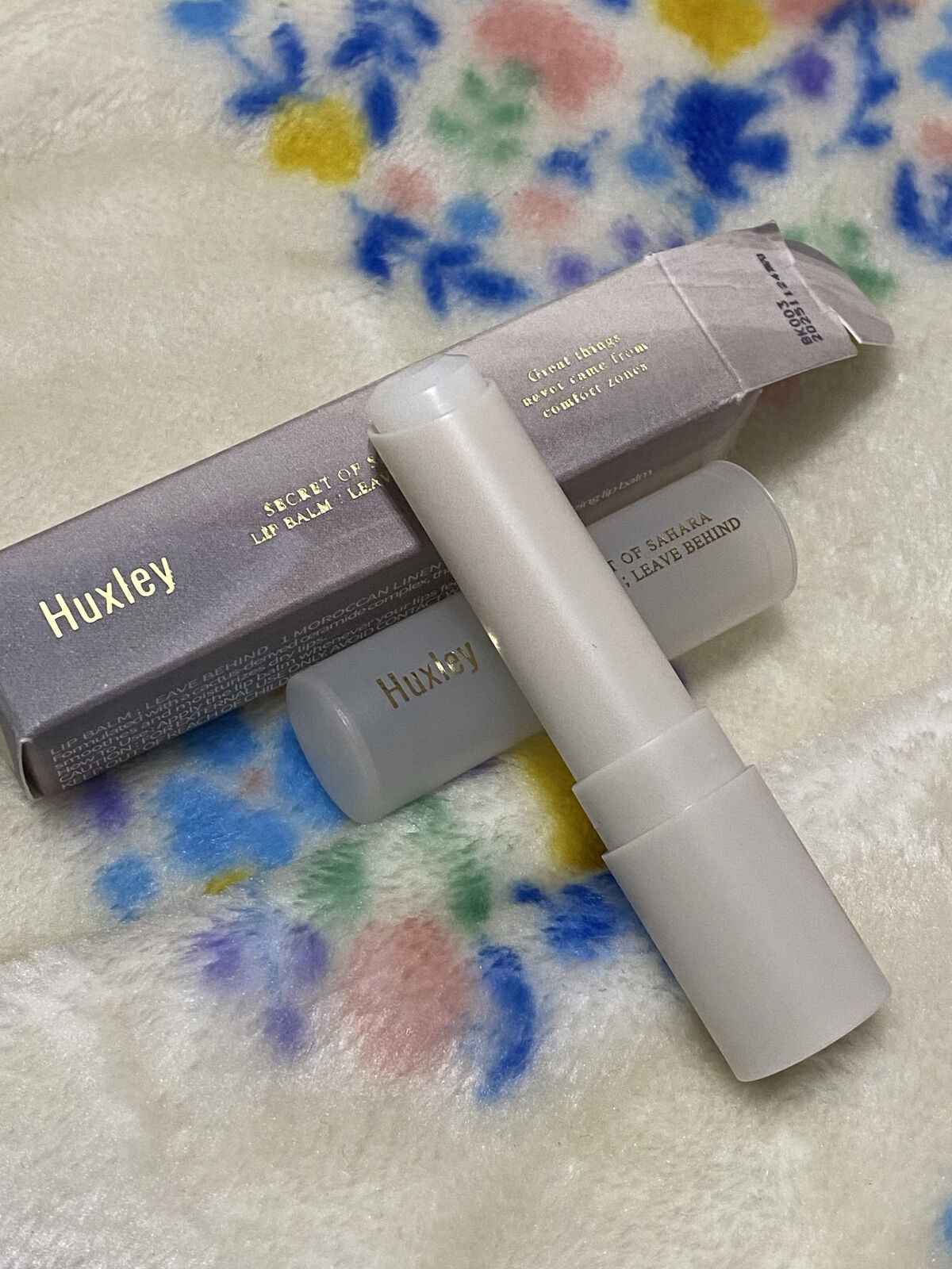 リップバーム；リーブビハインド 01モロッカンリネン/Huxley/リップバームを使ったクチコミ（2枚目）