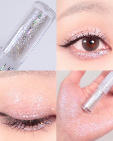 リキッド グリッター シャドウ/rom&nd/グリッターを使ったクチコミ(5枚目)