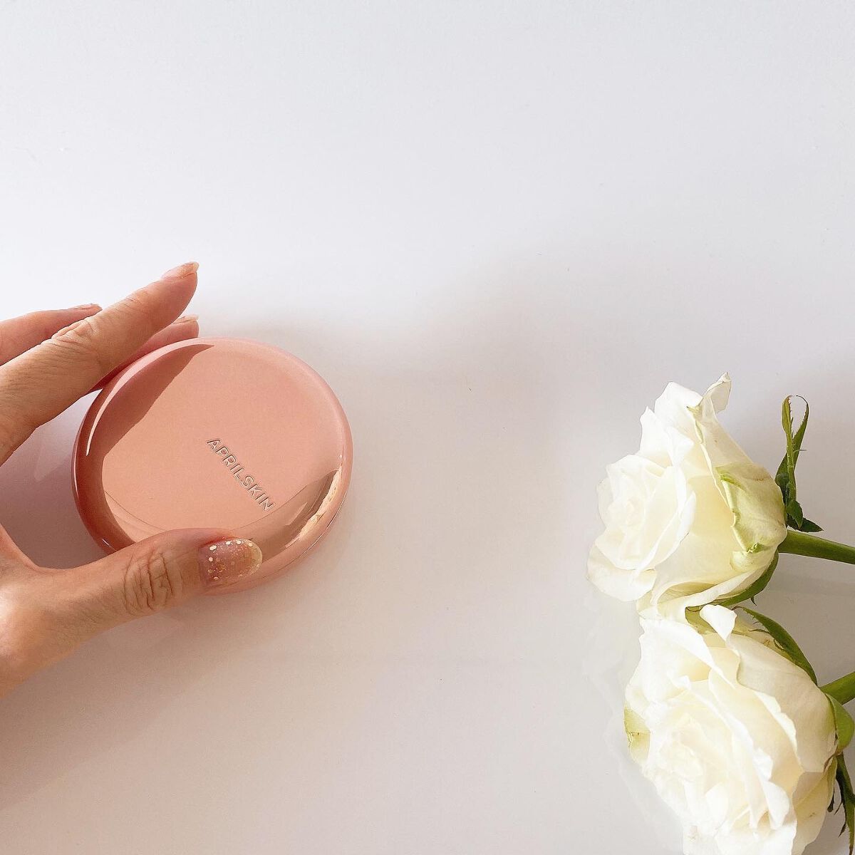 ハイパーカバーフィットクッション ピンク（桜エディション）/APRILSKIN/クッションファンデーションを使ったクチコミ（1枚目）