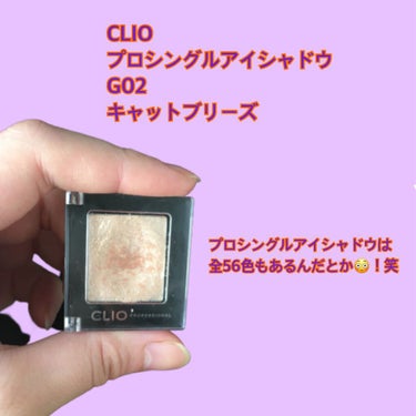 【CLIO プロ シングル シャドウ
G02 キャットブリーズ】

2017年、AKB総選挙でさっしーが使った事で
一気にバズりましたよね😊？
私もそのうちの一人です！
たまたまその時期に友達が韓国行く