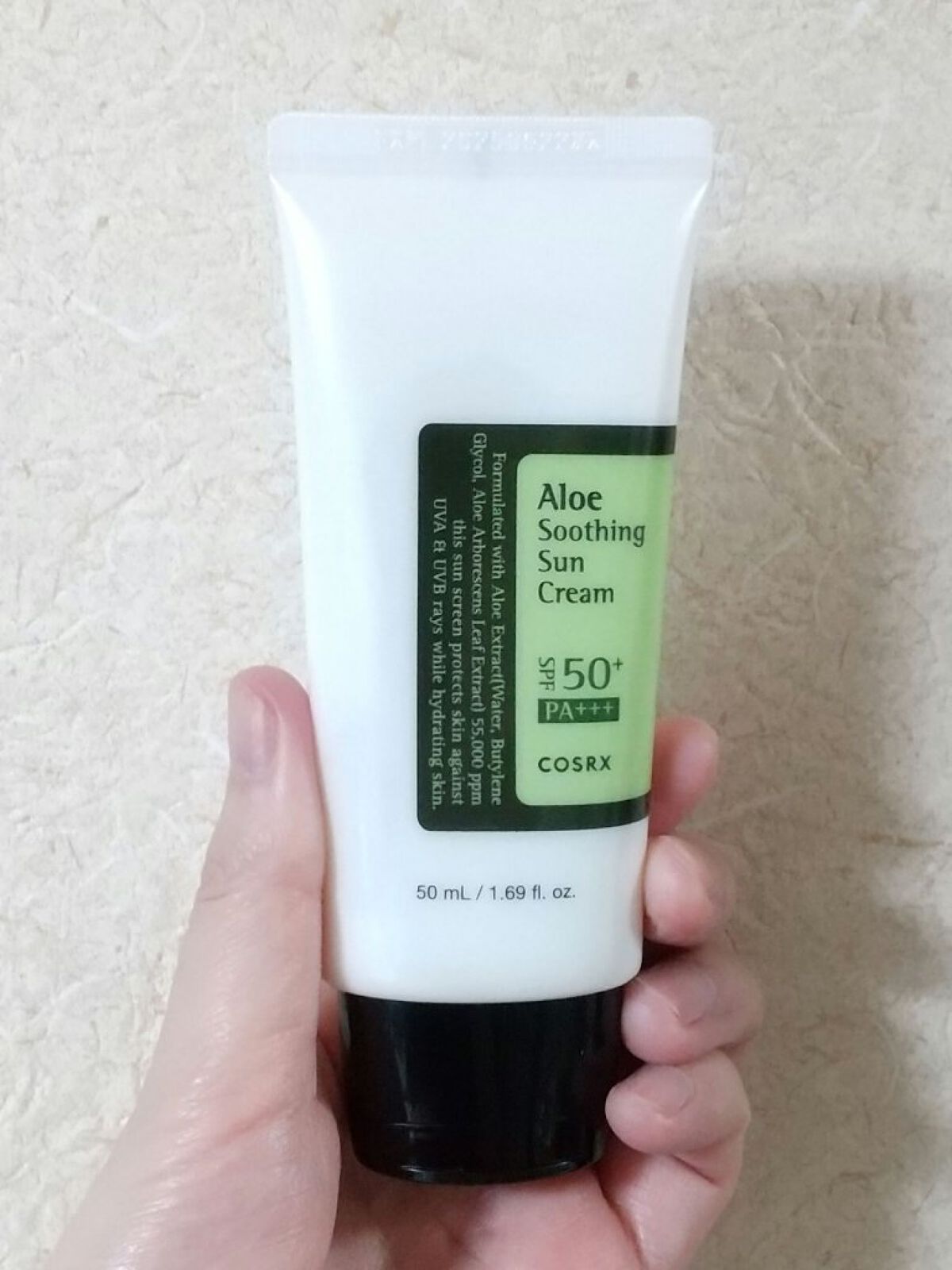 アロエスージングUVクリーム　SPF50+ PA+++/COSRX/日焼け止めクリームを使ったクチコミ（1枚目）