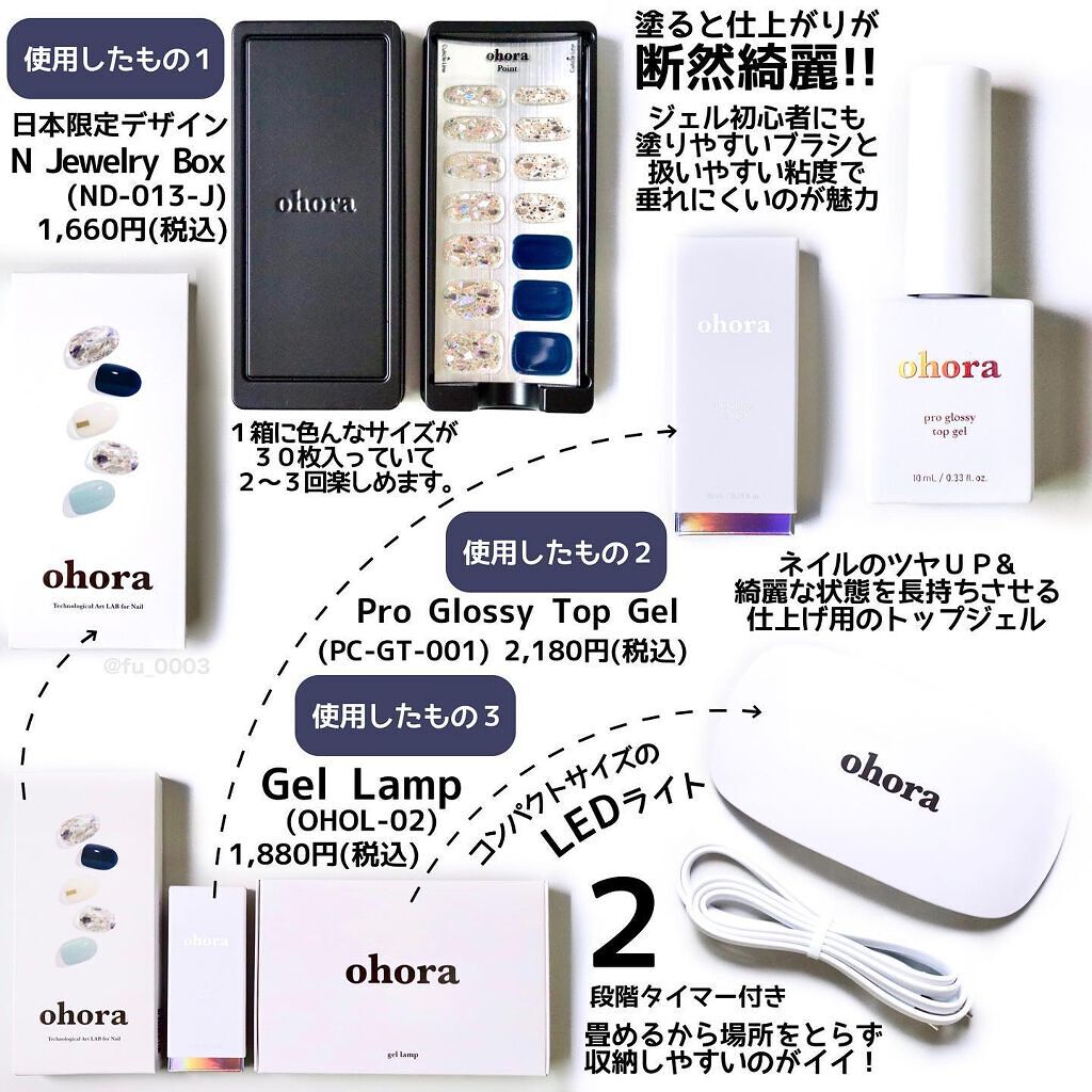 オホーラ プログロッシートップジェル/ohora/ジェルネイルを使ったクチコミ（2枚目）