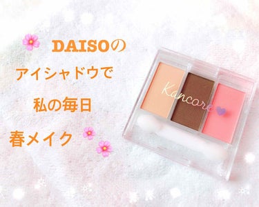 カンコレアイシャドウ/DAISO/アイシャドウパレットを使ったクチコミ（1枚目）