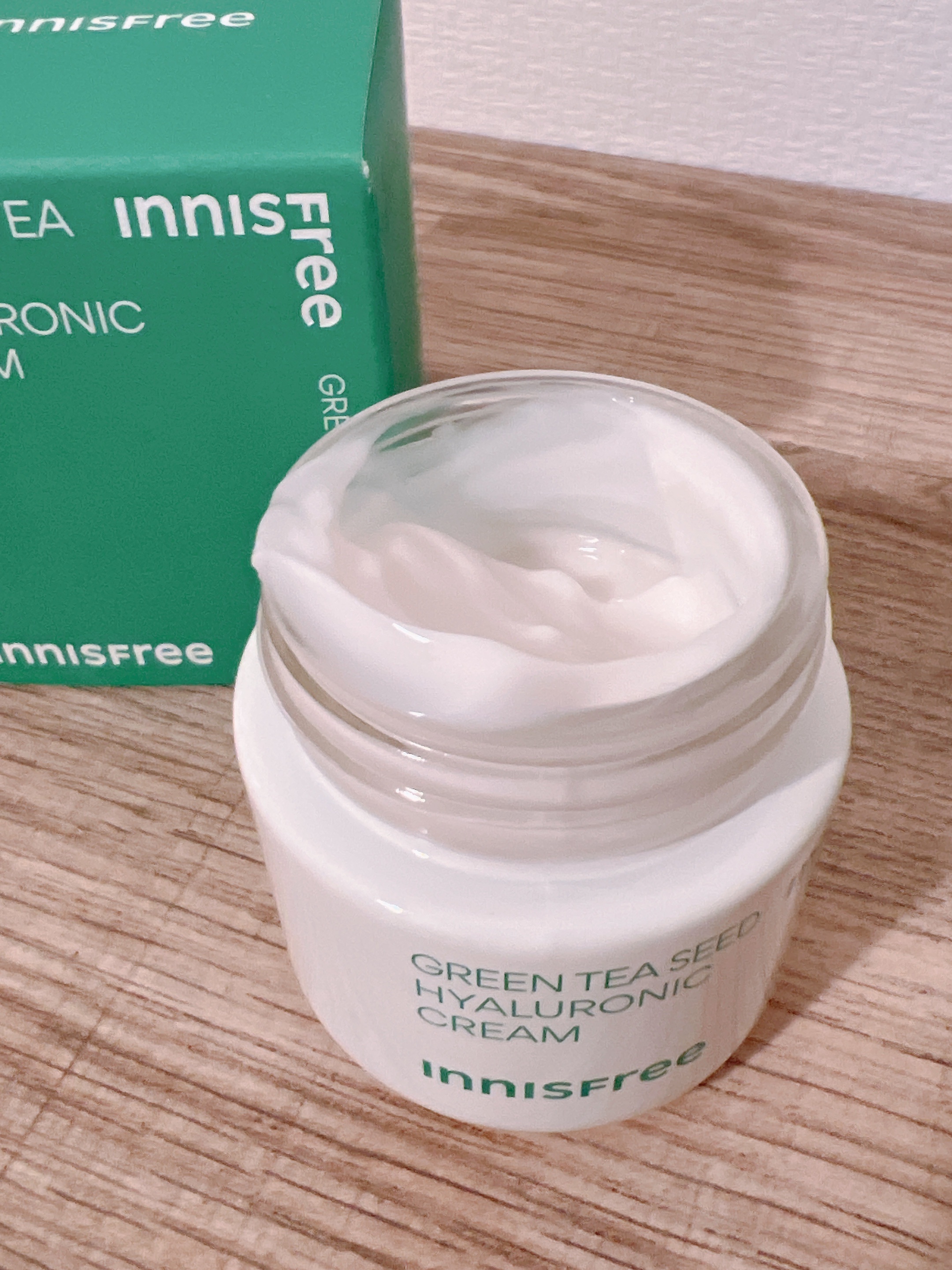 グリーンティーシード　ヒアルロン　クリーム/innisfree/フェイスクリームを使ったクチコミ（2枚目）