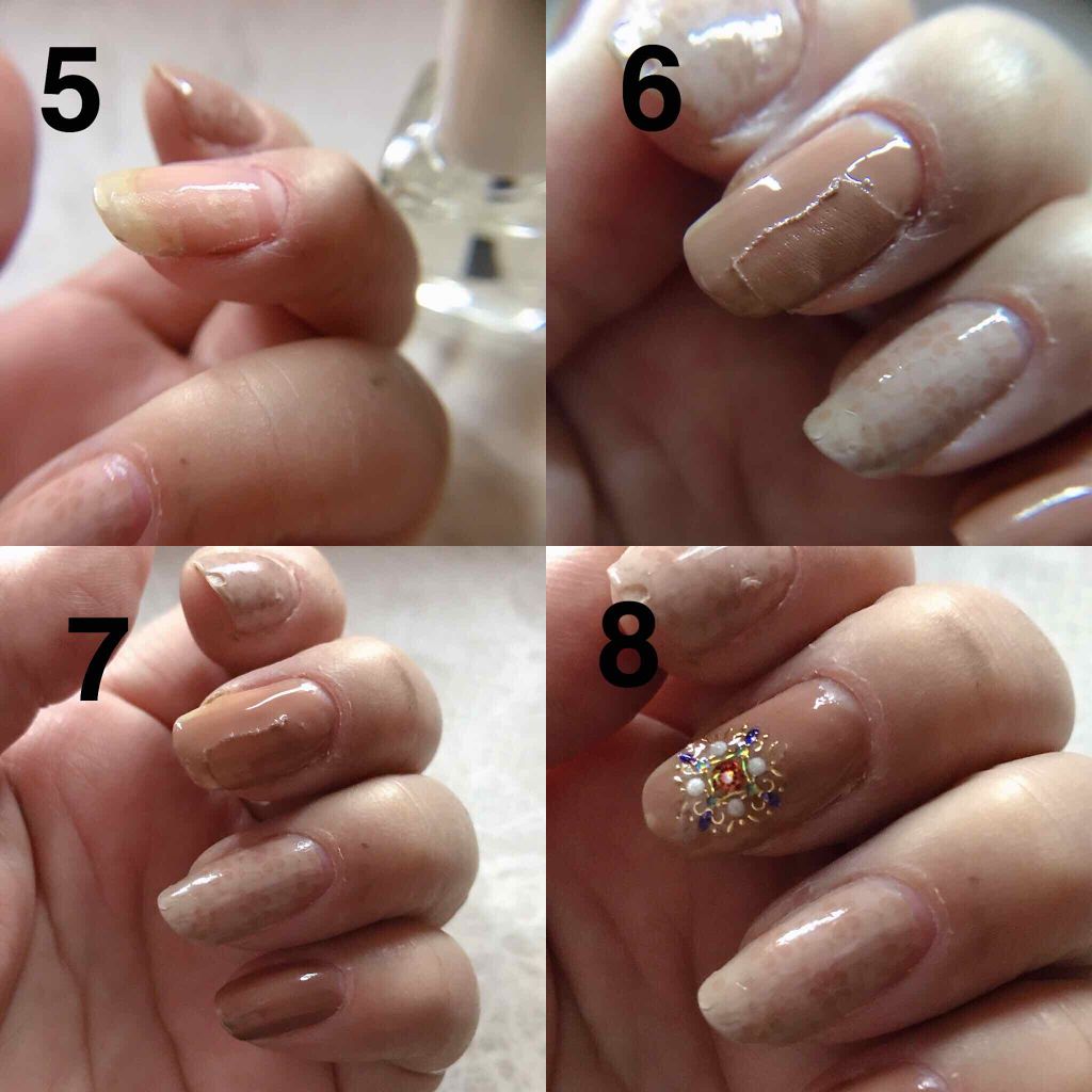 シルクラップ　<欠け爪専用補強シール>/マニケアー/ネイル用品を使ったクチコミ（3枚目）