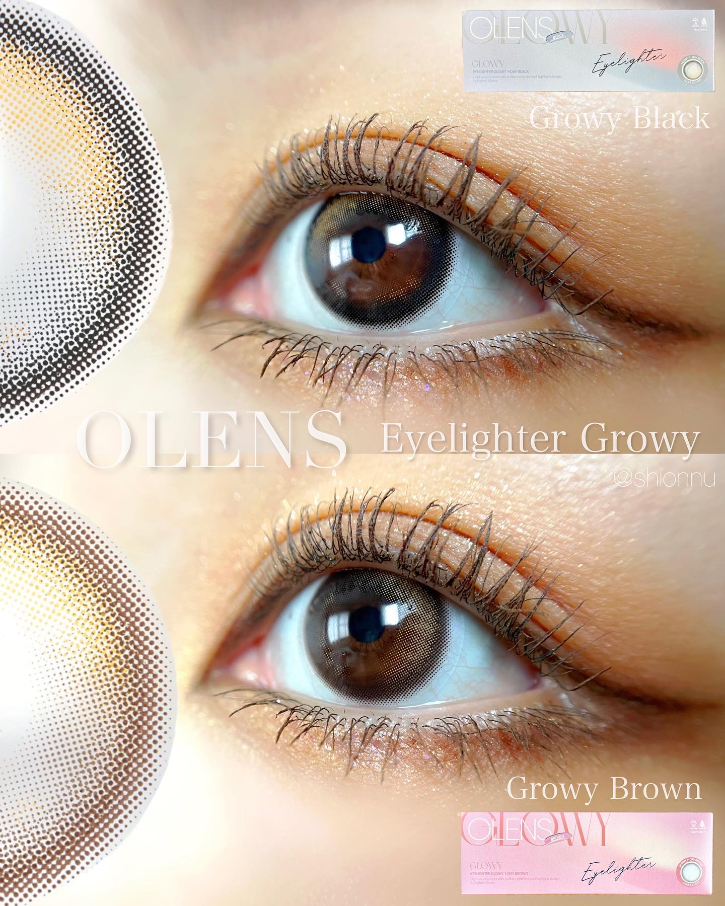 Glowy 1day/OLENS/ワンデー（１DAY）カラコンを使ったクチコミ（1枚目）