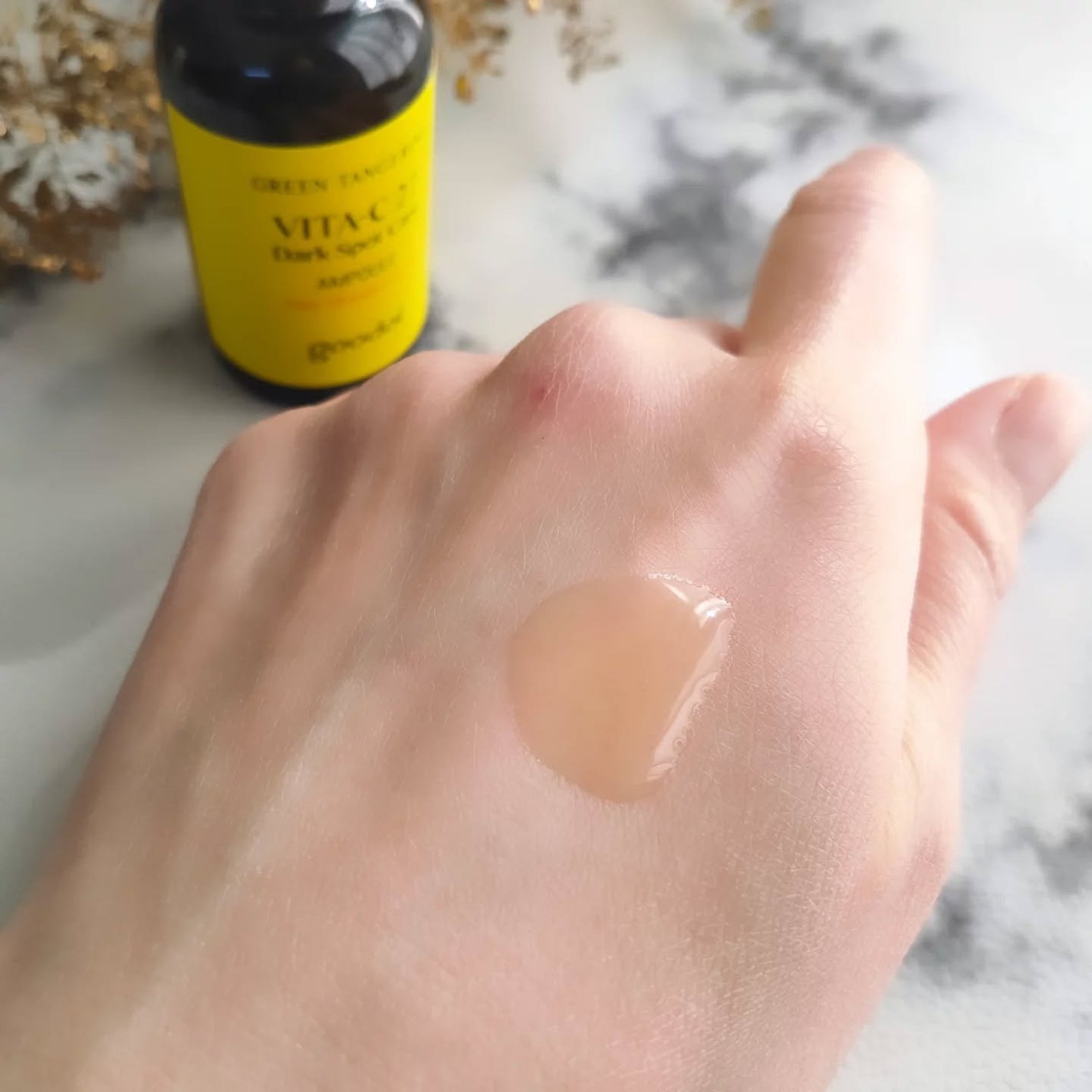 グリーンタンジェリン ビタC ダークスポットケアセラム/goodal/美容液を使ったクチコミ(4枚目)