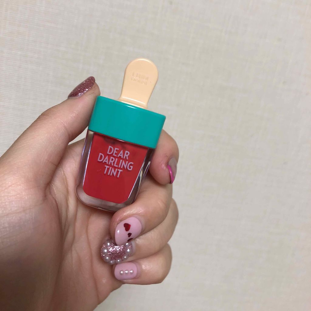 ディアダーリン ウォータージェルティント （アイスティント）/ETUDE/口紅を使ったクチコミ（1枚目）