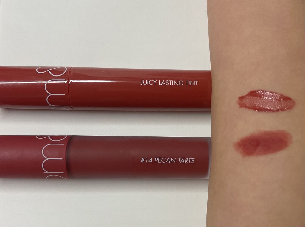 ジューシーラスティングティント/rom&nd/リップティントを使ったクチコミ（2枚目）