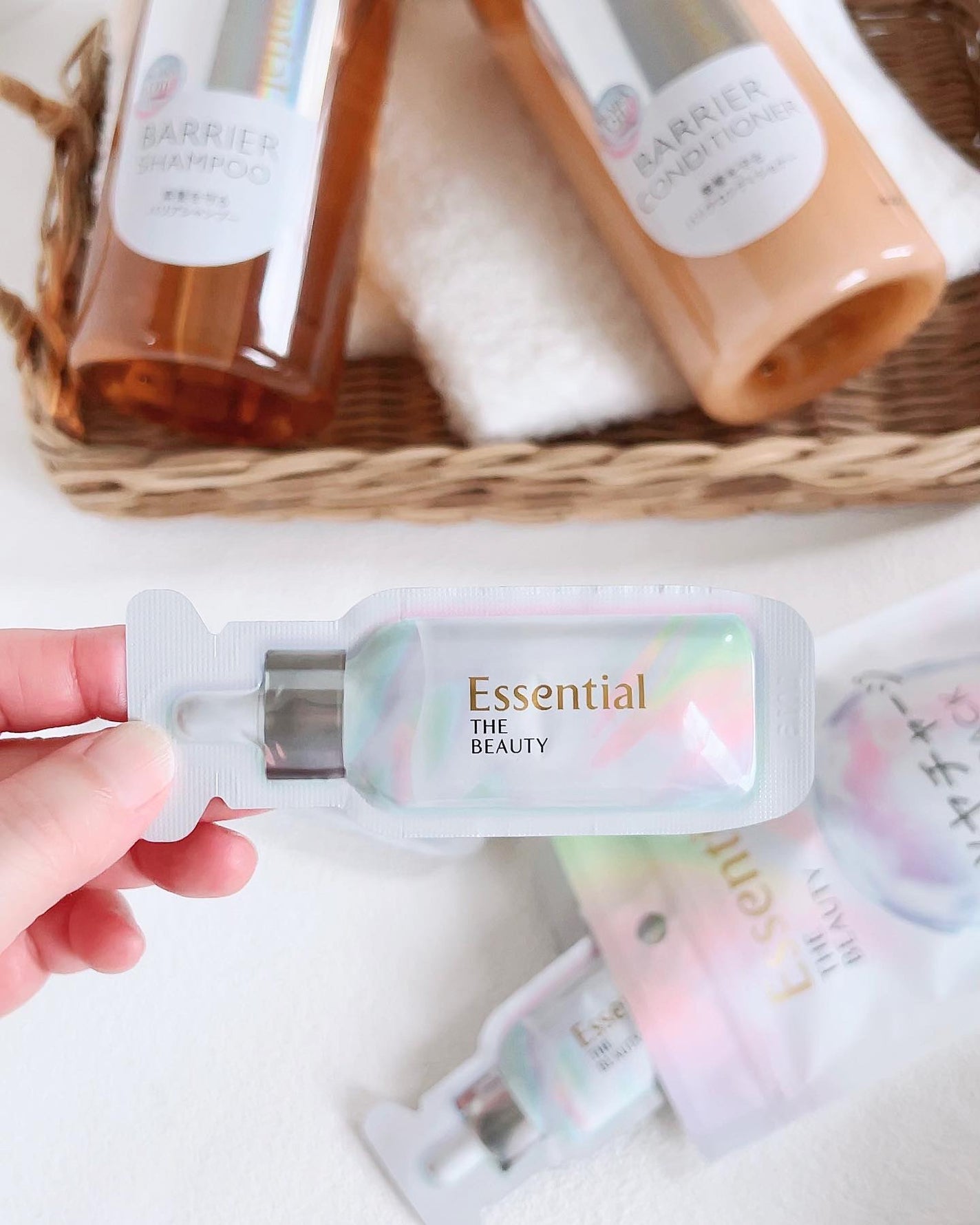 ザビューティ 髪のキメ美容素髪を守る バリアシャンプー/コンディショナー/エッセンシャル/シャンプー・コンディショナーを使ったクチコミ(7枚目)