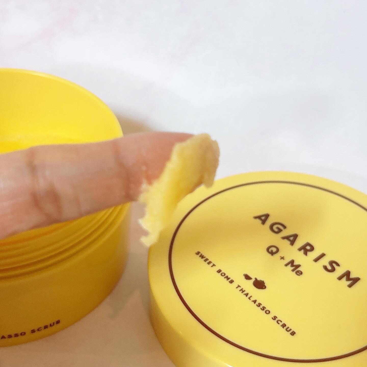 Q+Me スウィートボムタラソスクラブレモンティーの香り/AGARISM/バスト・ヒップケアを使ったクチコミ（3枚目）