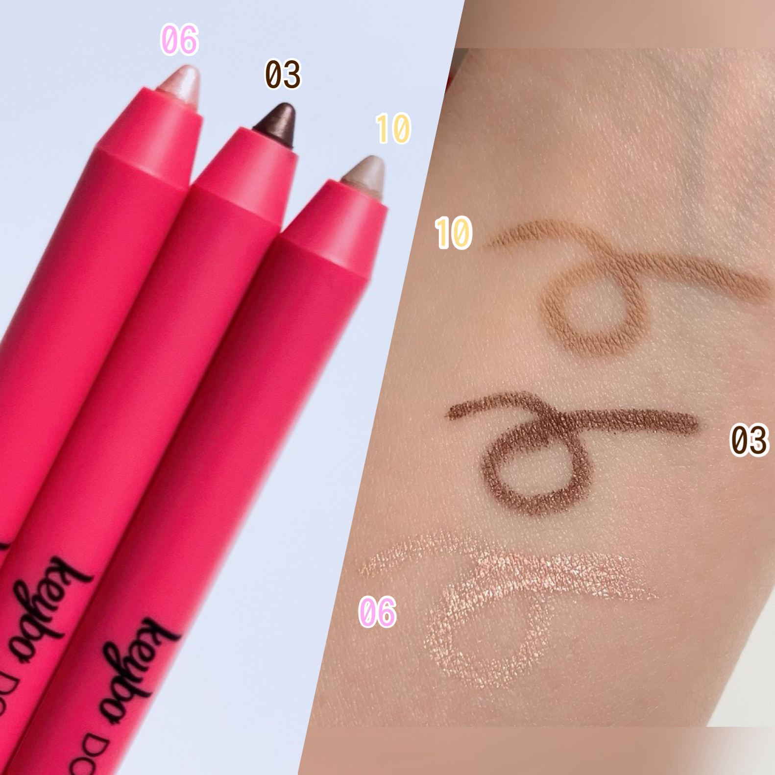 ダブルラスティングジェルアイライナー/keybo/スティックアイシャドウを使ったクチコミ（3枚目）