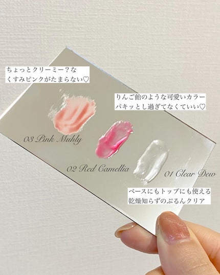 ナチュラルブルームリップオイルセラム 3色セット/PINATE/リップグロスを使ったクチコミ(5枚目)