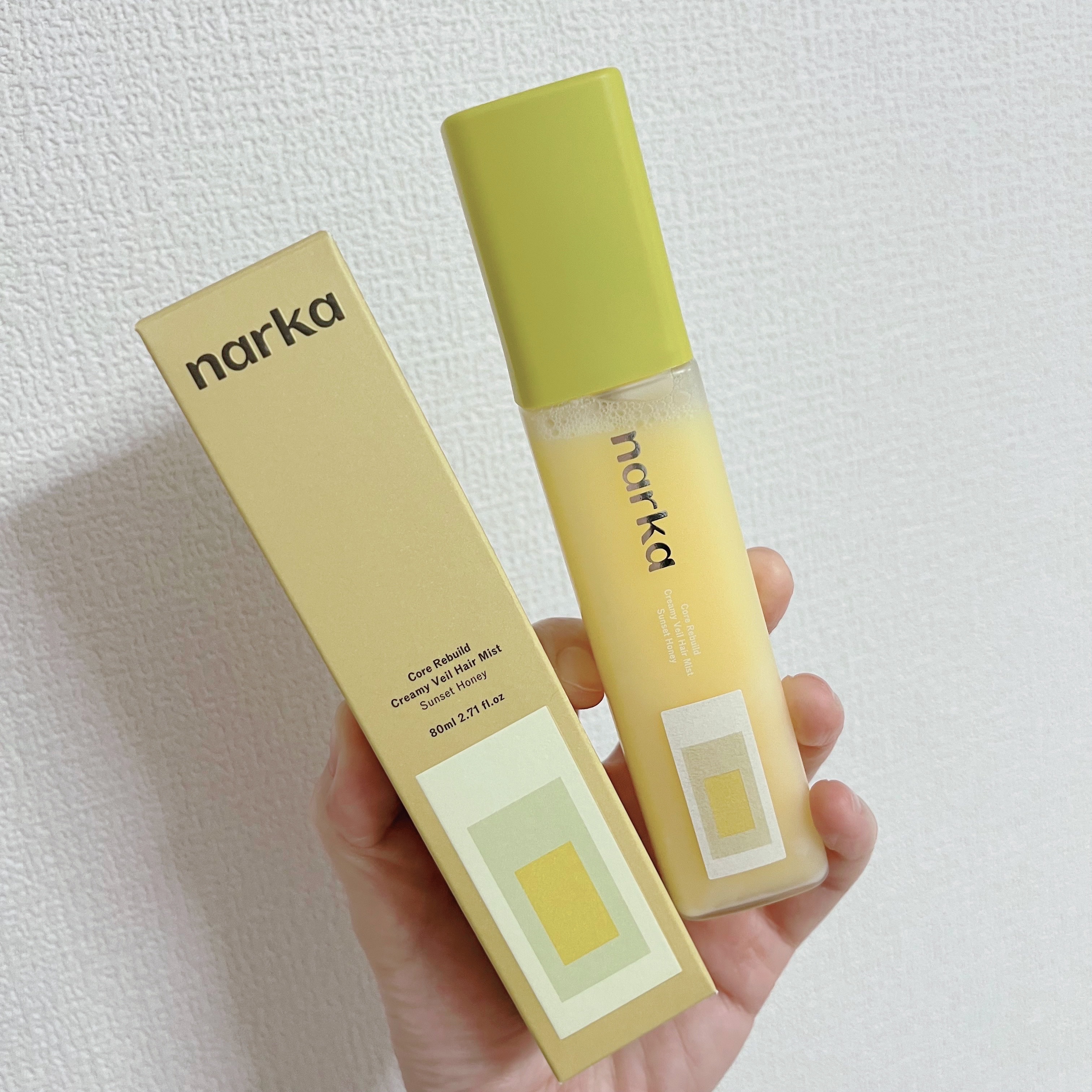 クリーミーベールヘアミスト サンセットハニー/narka/ヘアミストを使ったクチコミ（1枚目）