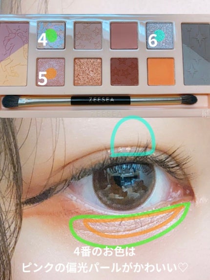 ZEESEA「ファンタジーパーク」12色アイシャドウパレット/ZEESEA/アイシャドウパレットを使ったクチコミ(4枚目)