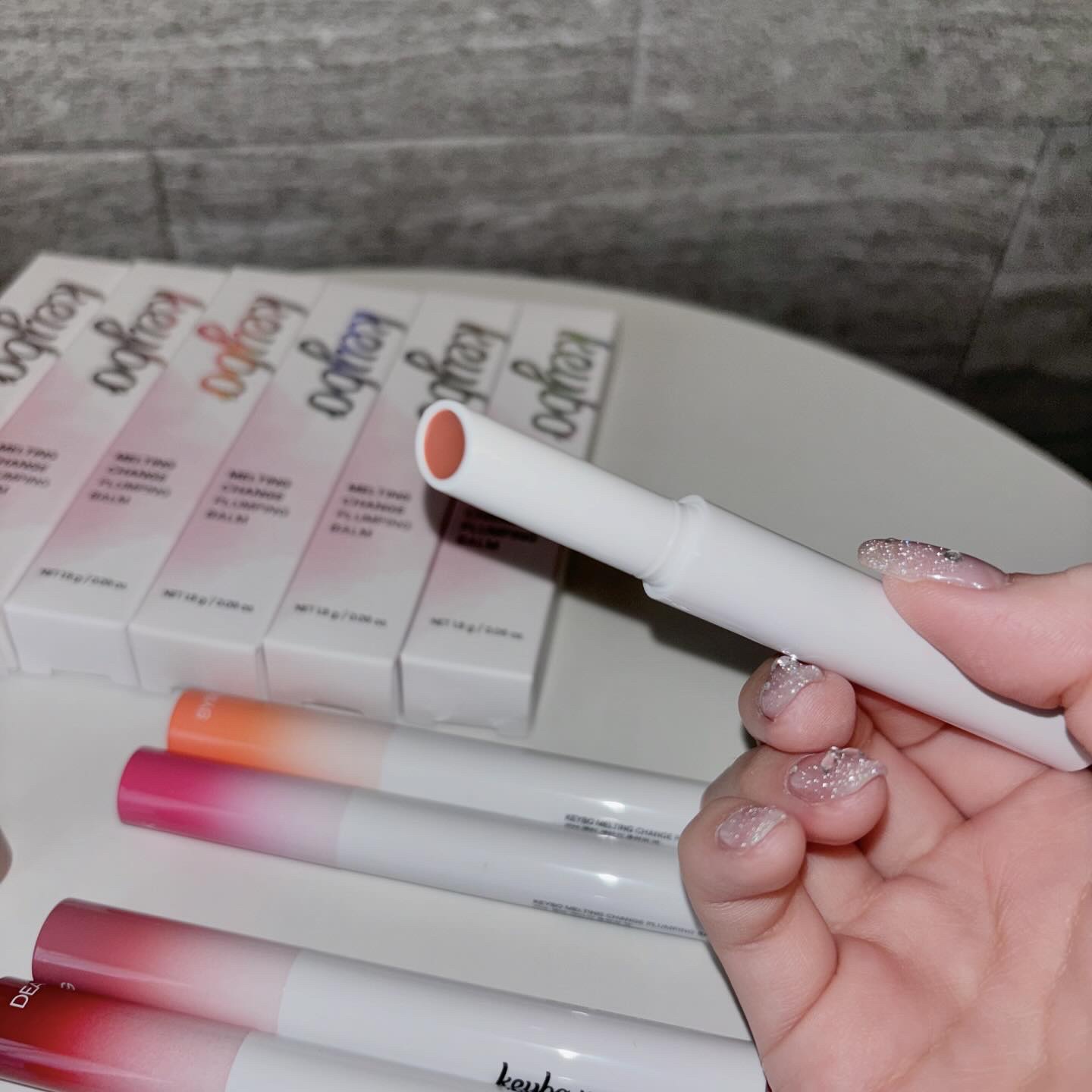 MELTING CHANGE PLUMPING BALM/keybo/口紅を使ったクチコミ（3枚目）