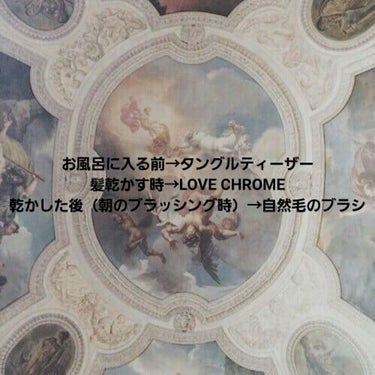 PG ツキ プレミアムブラック/LOVECHROME/ヘアブラシを使ったクチコミ（3枚目）