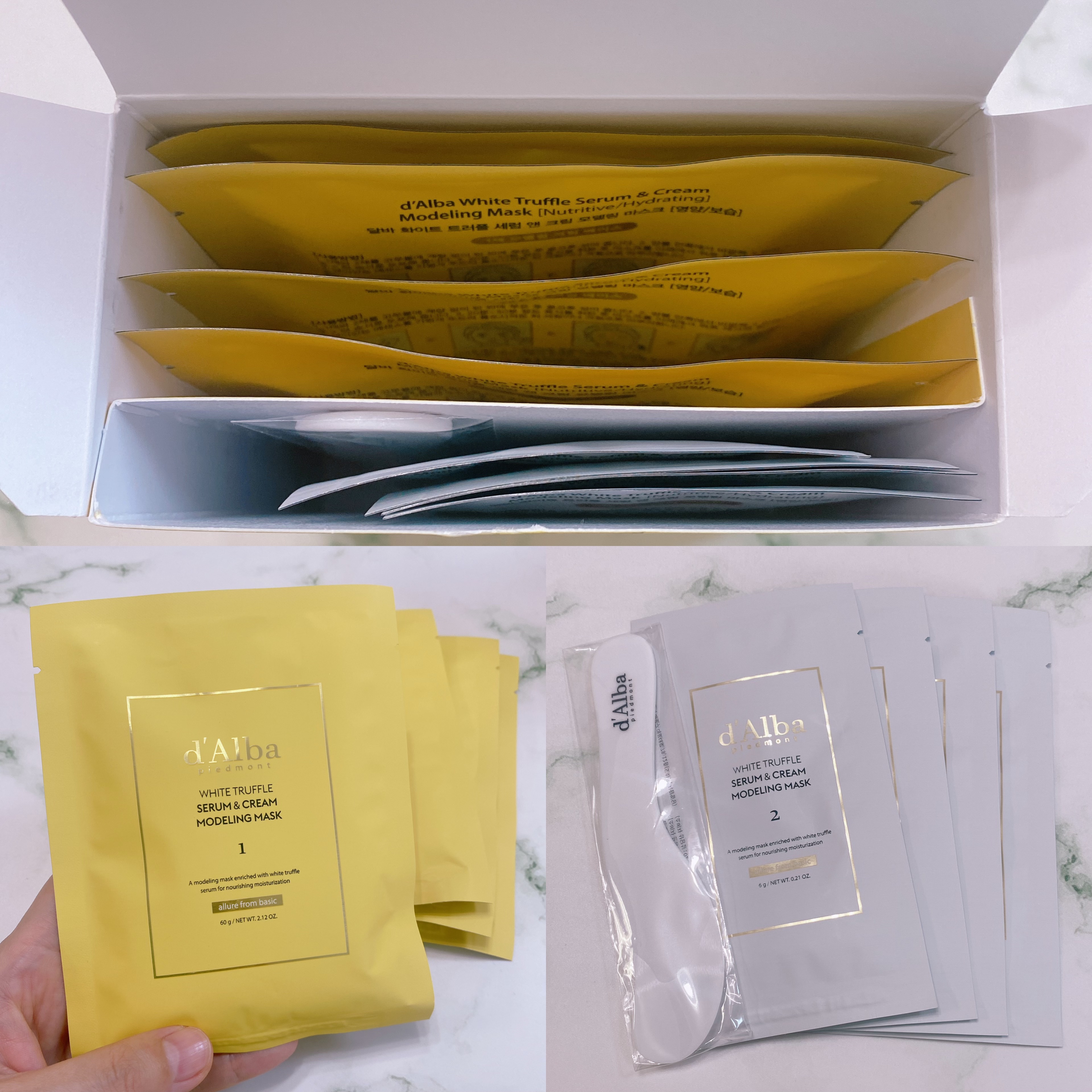 WHITE TRUFFLE SERUM & CREAM MODELING MASK/ダルバ/その他スキンケアを使ったクチコミ（2枚目）