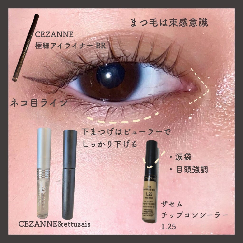 極細 アイライナーR/CEZANNE/リキッドアイライナーを使ったクチコミ(3枚目)