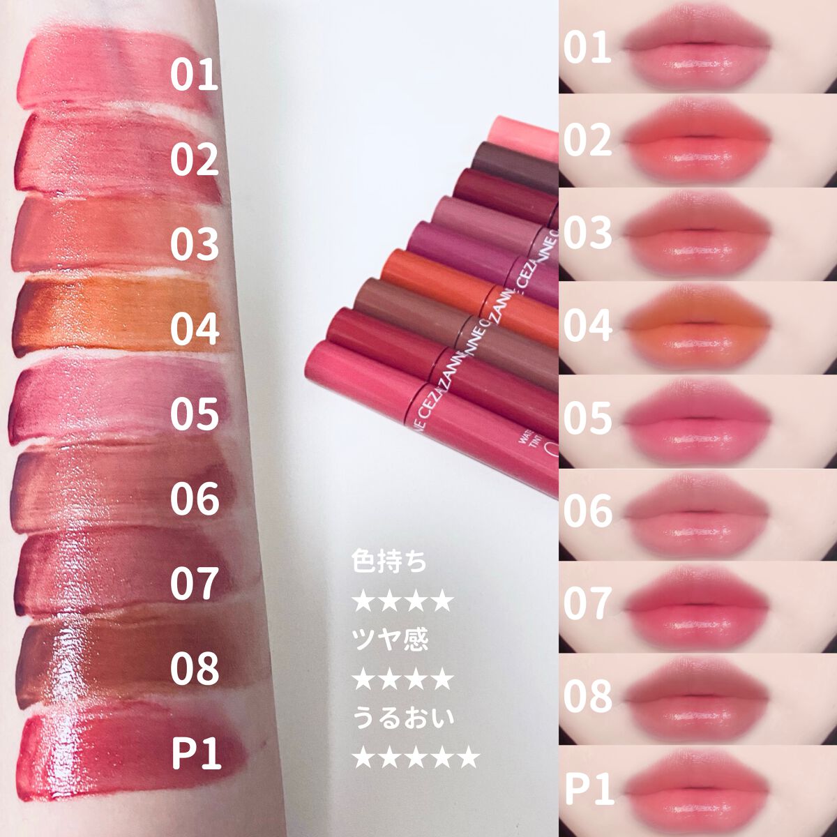 ウォータリーティントリップ/CEZANNE/リップティントを使ったクチコミ（3枚目）