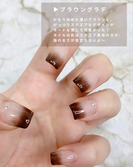 めがねちゃん👓フォロバ on LIPS 「手にコンプレックスのある人、このネイル試してみて!!💅私の手の..」(5枚目)