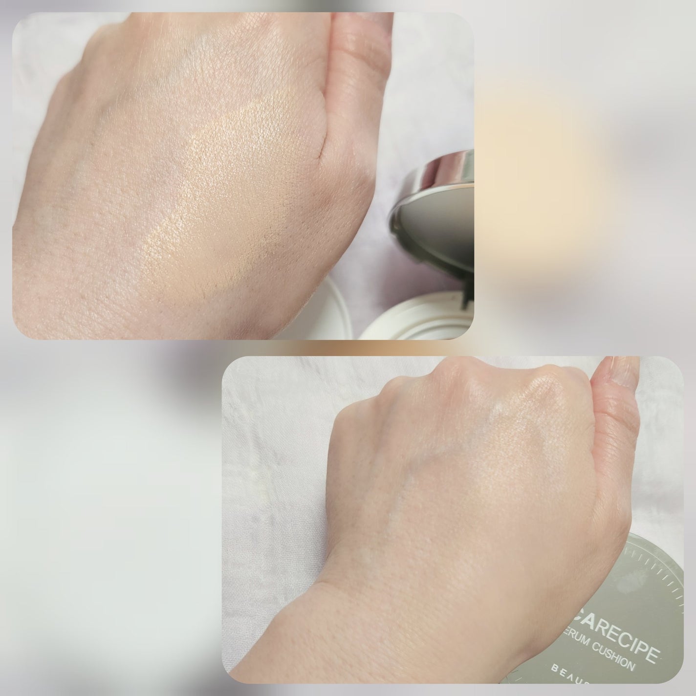 シカレシピセラムクッション/BEAUSTA/クッションファンデーションを使ったクチコミ(3枚目)
