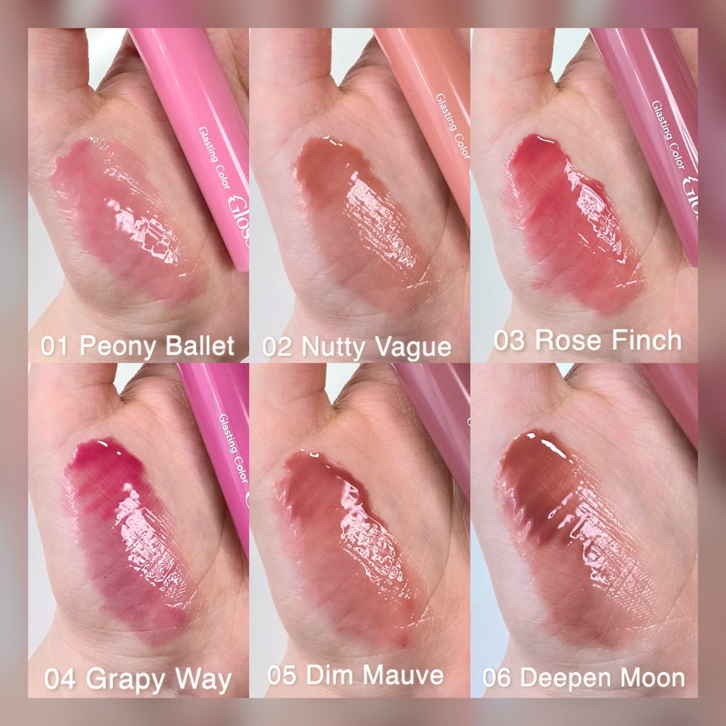 グラスティングカラーグロス/rom&nd/リップグロスを使ったクチコミ(4枚目)