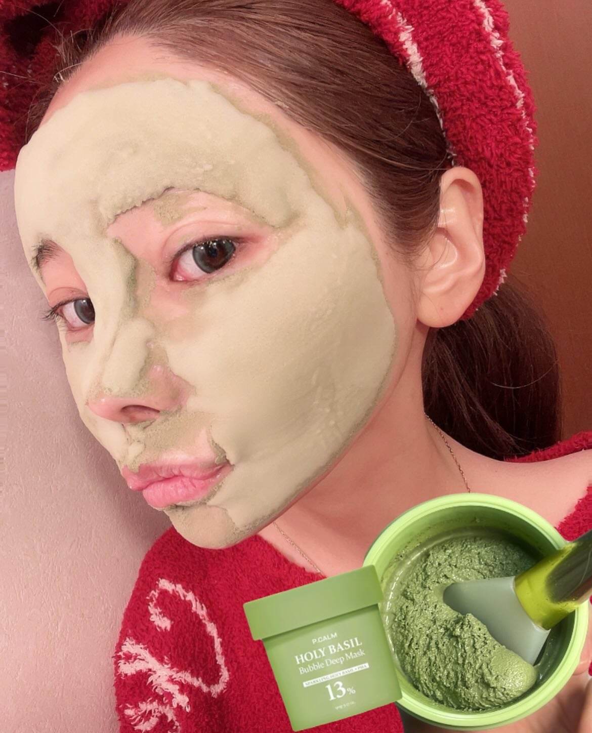 ホーリーバジル炭酸バブルパック/P.CALM/洗い流すパック・マスクを使ったクチコミ(5枚目)