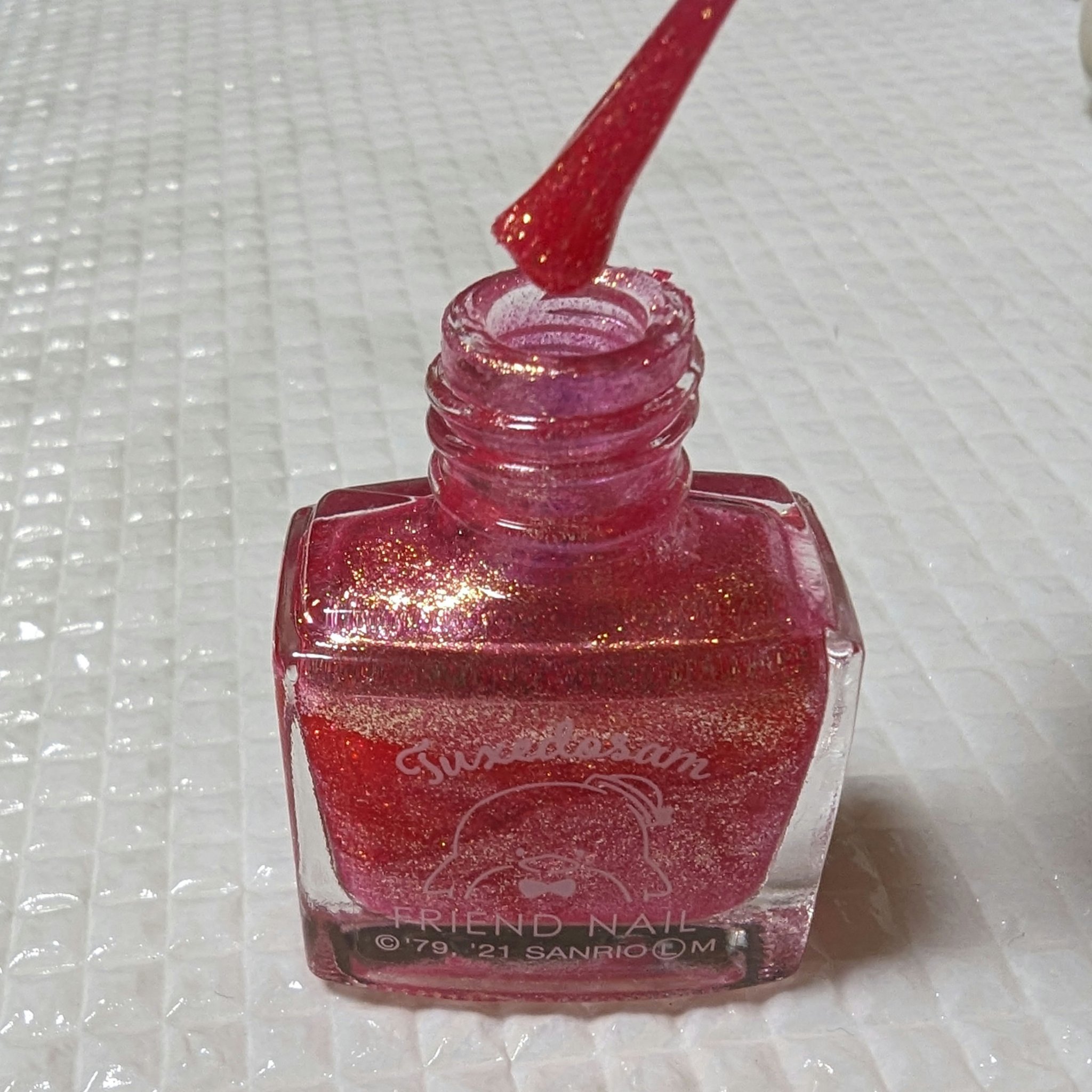 フレンドネイル(リニューアル品)	 1-32(33148)ピンクプラネット/DAISO/マニキュアを使ったクチコミ（3枚目）